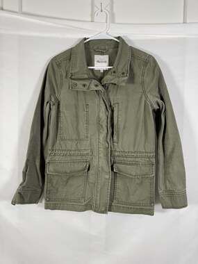Madewell Passage Utility Field Jacket in Desert Olive Green Size Small